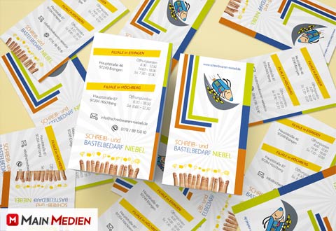 Schreibwaren Niebel, Höchberg | MAIN MEDIEN Visitenkarten gestalten & drucken